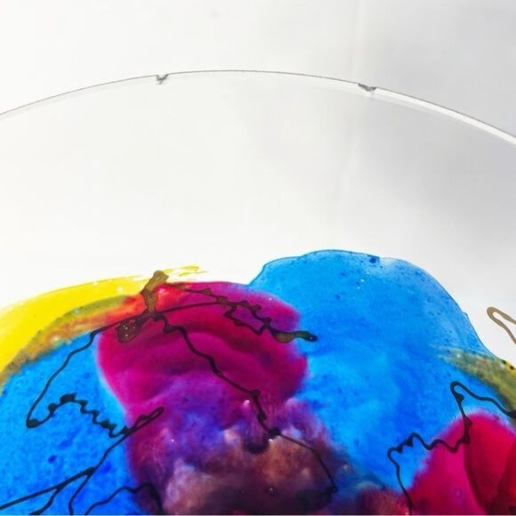 Hand Painted Romanian Art Martini Glass, Gold Thread Accents, Set of One (1) - Picture 5 of 6